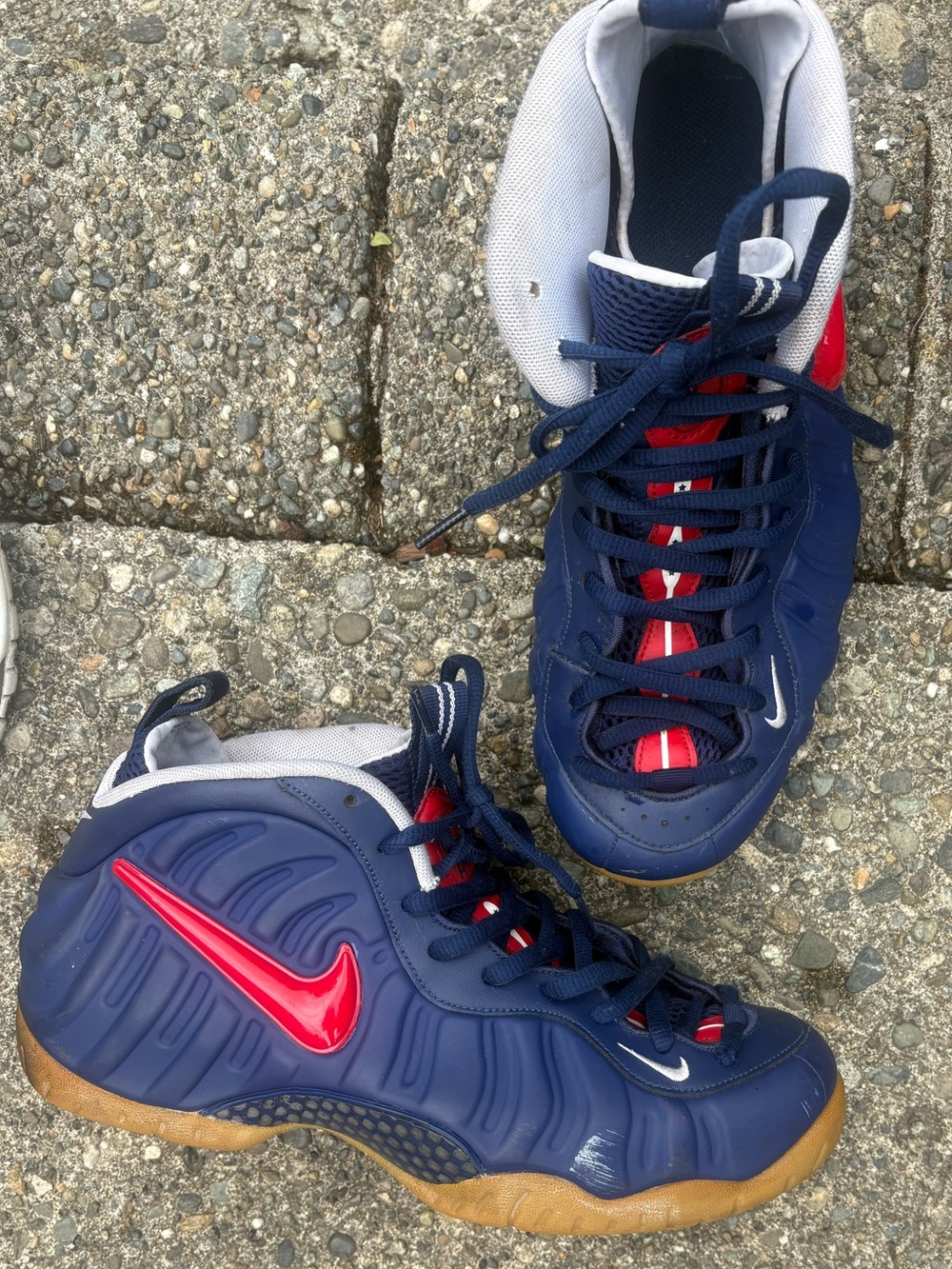 Nike Navy and Red Athletic Sneakers